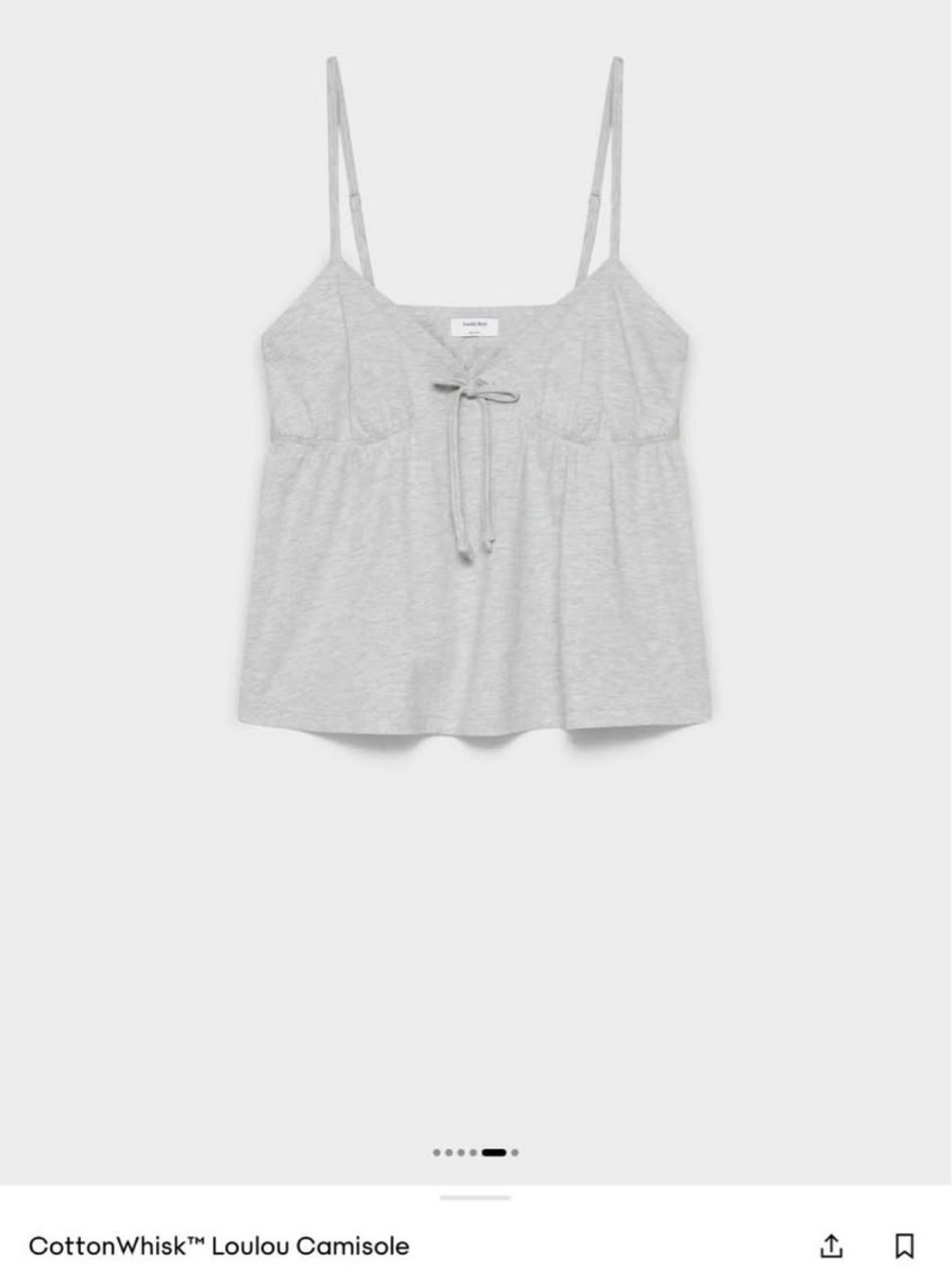 Aritzia CottonWhisk™ Loulou Light Gray Camisole
